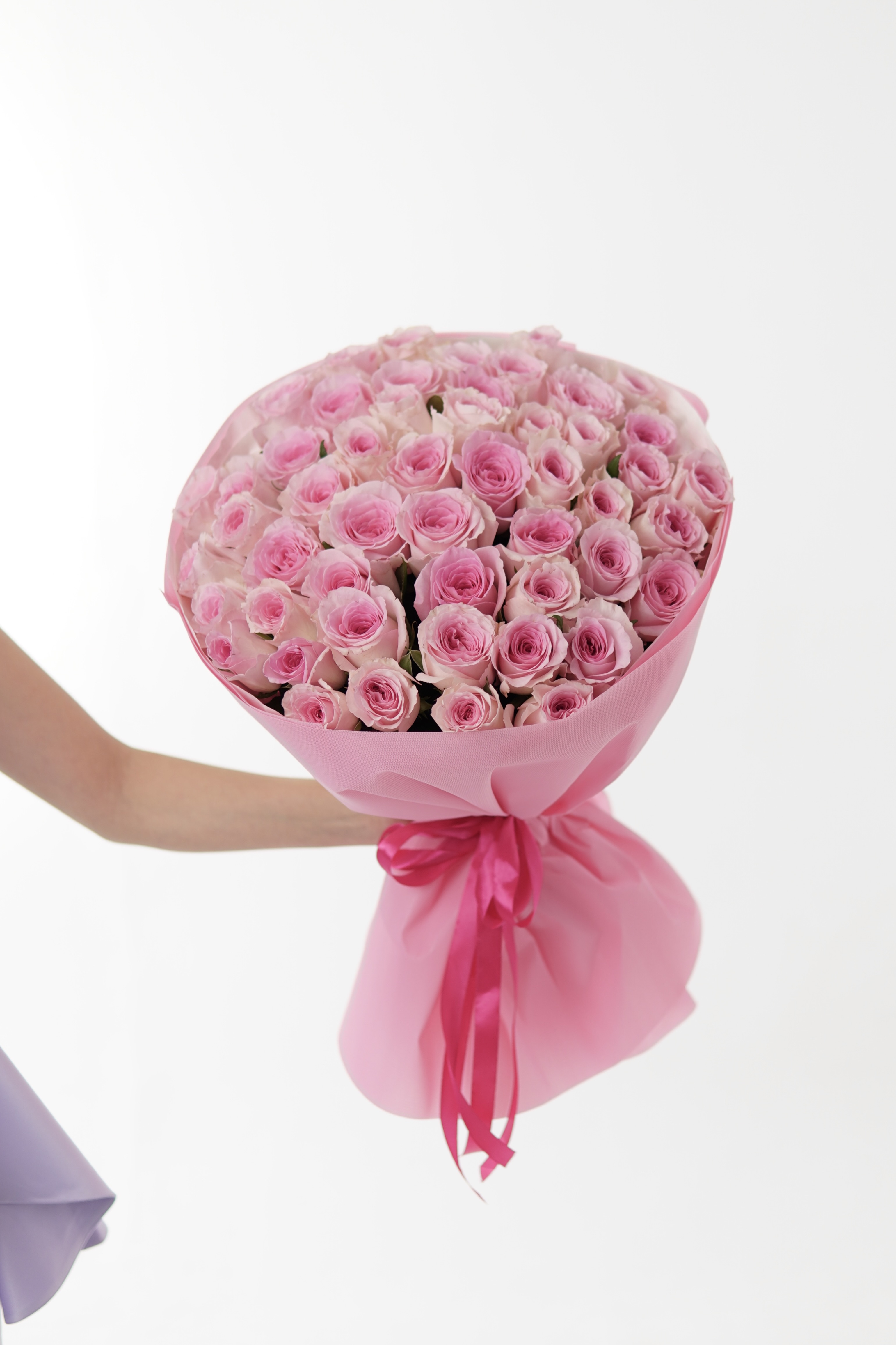 Розовые розы кения 50смКартинка №2